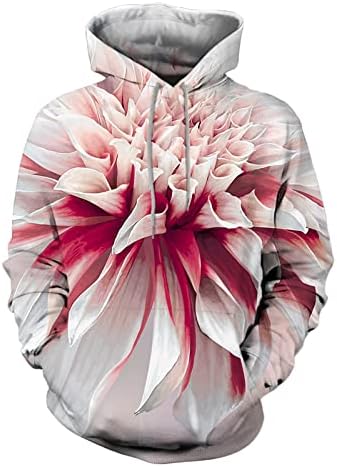 Erkek Moda Hoodies & Sweatshirt Casual 3D Dijital Baskı Kazak Uzun Kollu Bahar Yuvarlak Boyun Bluz Tops
