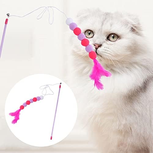GreBest Pet Değnek Oyuncak Sevimli Can Sıkıntısı Rahatlatmak Değnek Oyuncak Kedi Teaser Oyuncak