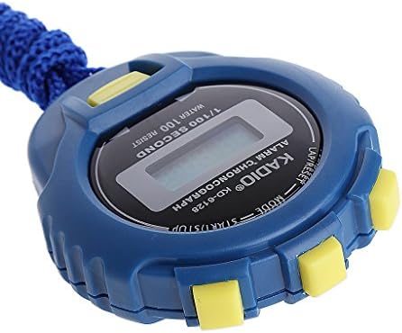 houyıfeıqınhu El Dijital LCD Spor Kronometre Chronograph Sayaç Zamanlayıcı w/Kayış Kronometre Mavi