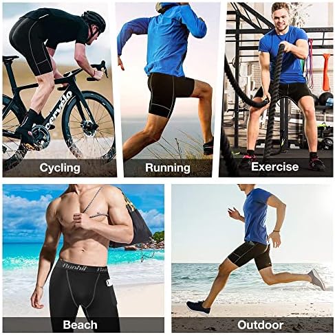 Runhit Sıkıştırma Şort Erkekler, Erkekler için İç Çamaşırı Spandex Koşu Şort Egzersiz
