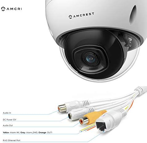 Amcrest UltraHD 4K (8MP) AI Dış Mekan Güvenlik POE IP Kamera, 3840x2160, 4K @30fps, 2,8 mm Lens, IP67 Hava Koşullarına Dayanıklı,