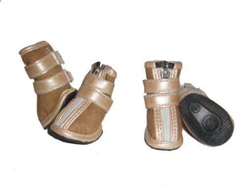 PET YAŞAM 'Ruff Süet' Yüksek Ayak Bileği Desteği Dayanıklı Kauçuk Kavrama Pet Köpek Ayakkabı Sneakers Boots Patik, Büyük, Kahverengi