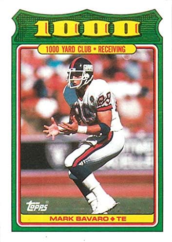 1988 Topps 1000 Yard Kulübü Futbol 18 Mark Bavaro New York Giants Resmi NFL Ticaret Kartı