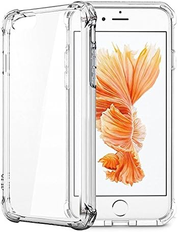 iPhone 7 Artı Durumda,iPhone 8 Artı durumda, Yoyamo Kristal Berraklığında Kapak Durumda [Şok Emme] Şeffaf Sert Plastik Arka