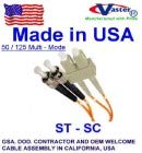 ABD'de üretilmiştir, 40 M-3 Paket (st'den sc'ye 50/125 Çok Modlu Dubleks) Cam Fiber Optik Kablo PVC Tipi