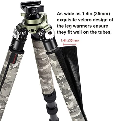SUNWAYFOTO Tripod Bacaklar Kapakları Sarar Koruyucular 3 adet Kamuflaj Tüp çapları ile Uyumlu 28-36mm (1.1-3.9 inç)