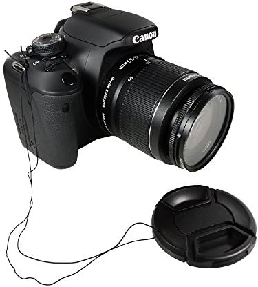 CamDesign 55MM Geçmeli Ön Lens Kapağı / Kapağı Canon, Nikon, Sony, Pentax tüm DSLR lenslerle uyumlu