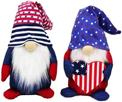 AJIUHE Yurtsever Gnome Peluş Amerikan Başkanı Seçim Dekorasyon Tomte Gaziler Günü Ayakta Heykelcik 4th Temmuz Hediye El Yapımı