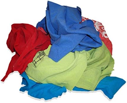 Renkli Örme T-Shirt Temizleme Silme Bezleri Mağaza Havluları ve Bezleri - 50 LBS Kutu