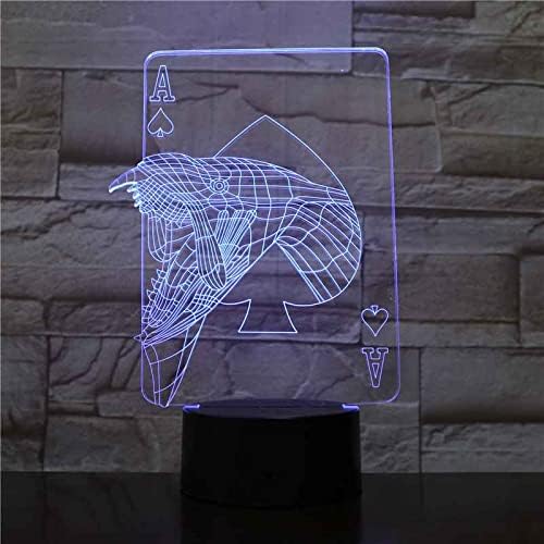 SWTZEQ 3D LED Gece Lambası Karikatür dinozor avatar 16 Renk Değişimi, Dokunmatik Anahtarı Uzaktan Kumanda ile çocuk Lambası