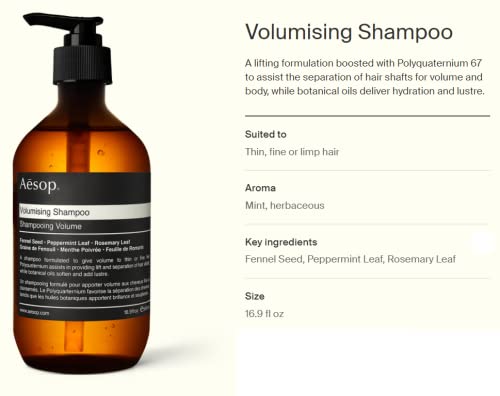 İnce ve İnce Saçlar için Polyquaternium 67, Rezene Tohumu, Nane Yaprağı ve Biberiye Yaprağı içeren EZOP Hacimli Şampuan-Avustralya'da