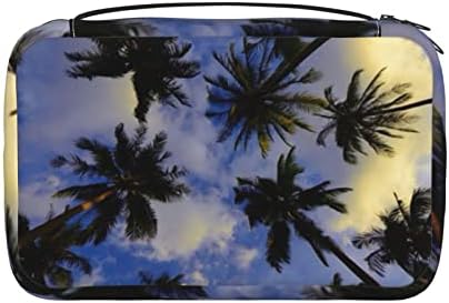 Palmiye Ağaçları makyaj çantası Asılı Çok Fonksiyonlu Kozmetik Durumda Taşınabilir Makyaj Çantası Kanca Asılı Seyahat makyaj