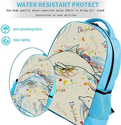 Seyahat sırt çantası rahat evrensel şık sırt çantası,yunus waterpainting üzerinde taşımak