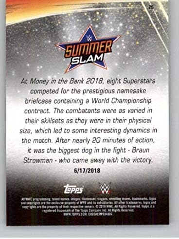 2019 Topps WWE SummerSlam Bronz Güreş 75 Braun Strowman Resmi Güreş Ticaret Kartı Topps