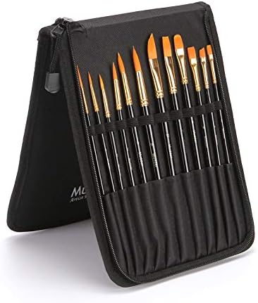 Paintbrush 12 adet / takım Boya Fırçası Ahşap Akrilik Boyama Paleti Guaj Kozmetik Sanat Kiti Çizim Kalemler Paintbrushes