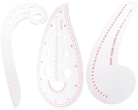 LoveınDIY 3 Adet Sert Plastik Virgül Şekilli Fransız Eğrisi Cetvel tarafından Konfeksiyon Dikiş Malzemeleri