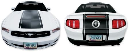 Mustang 2010 2011 2012 OEM Tarzı Yarış Stripes Çıkartmalar & Stripes Kiti HİÇBİR Hood Scoop-Gümüş