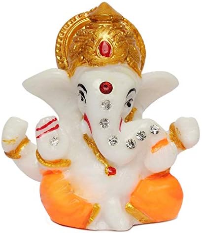 Satre Online Ve Pazarlama Orta Boy Lord Ganesha Heykeli Showpiece Araba/Ev/Ofis Dekorasyonu için (Çok Renkli)