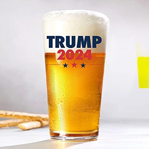 Patriot Mağarası, Trump 2024 Renk 16 oz Bira Bardağı ABD'de Üretildi