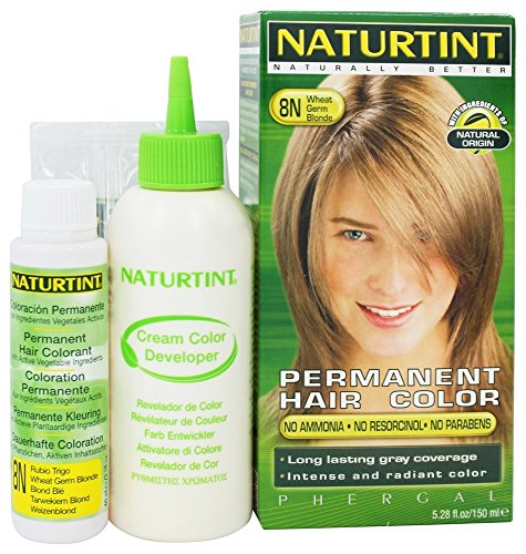 Naturtint Kalıcı Saç Rengi 8N Buğday Tohumu Sarışın (1 Paket), Amonyak İçermez, Vegan, Zulüm İçermez, %100'e kadar Gri Kaplama,