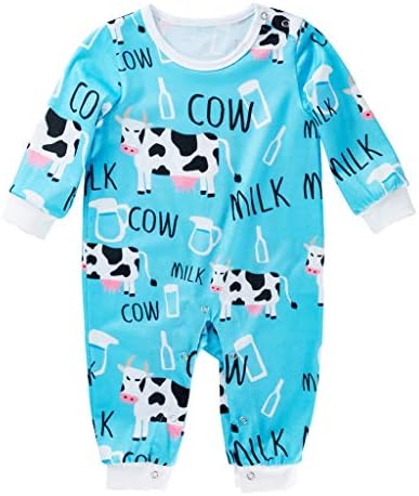 0-3 Ay Bebek Kız Erkek Giysileri, Bebek Bebek Kız Erkek Süt İnek Mektup Baskı Tulum Romper günlük kıyafetler