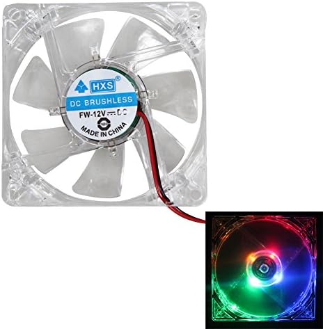 WinnerEco Kasa fanı Soğutucu 2 X Renkli LED kasa fanı 12 V 4pin 80mm 80x25mm Bilgisayar PC CPU Soğutma İçin