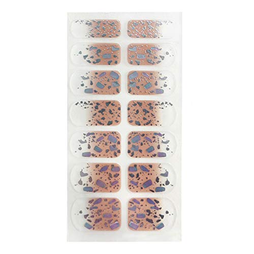 SIUSIO 70 Pcs 5 Yaprak Tam Tırnak Sarar Oje Şeritler Çıkartmalar DIY Glitter Tırnak Yapıştırıcı Nail Art Sticker ile 1 pcs