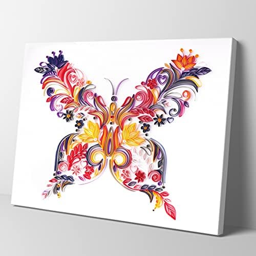 Uniquilling Kağıt Telkari Boyama Quilling Kitleri, Yetişkinler için Sayılar tarafından Panit-Güzel Kelebek Şekli, el Yapımı