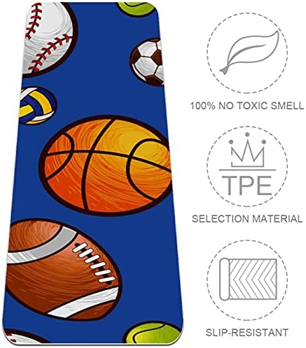 Yoga Mat Spor Futbol Beyzbol Basketbol Desen Çevre Dostu Kaymaz Spor egzersiz matı Pilates ve Zemin Egzersizleri için