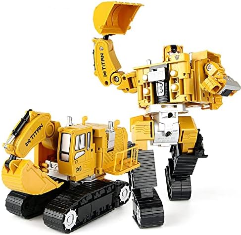 Transformers Oyuncaklar, 5-in-1 iş makinesi Alaşım Versiyonu Autobot Hercules çocuk Oyuncak Modeli Hediye (Renk: 5-in-1 Set)