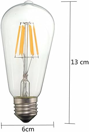 RZL LED ışıkları LED filament ışık 8 W LED lamba E27 AC 110/220 V LED Edison ampul ST58 Retro Vintage cam ampul lamba ev aydınlatma