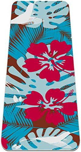 Siebzeh Hawaiian Plumeria Premium Kalın Yoga Mat Çevre Dostu Kauçuk Sağlık ve Fitness Her Türlü Egzersiz Yoga ve Pilates için