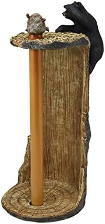 Ebros Rustik Doğa Yaban Hayatı Woodland Orman Hayvan Tırmanma Siyah Ayılar Ağaç Üzerinde Lekelenme Arı Kovanı Kağıt Havlu Tutucu