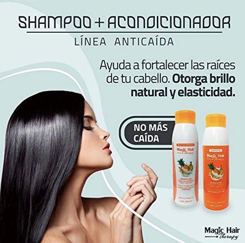 Magic Hair Therapy Tratamiento Capilar Restaurador Diurno y Nocturno, Shampoo y Acondicionador Banana & Piña,