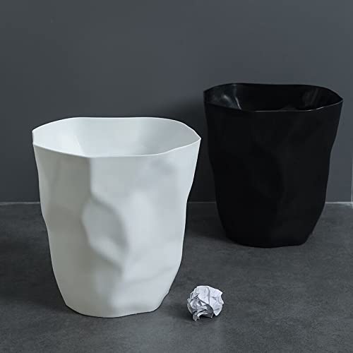 Düzensiz çöp tenekesi Yaratıcı Küçük Ev çöp kutusu Çöp BasketWaste Kağıt Sepeti Ofis Oturma Odası Mutfak Yurdu için Uygun (Siyah)