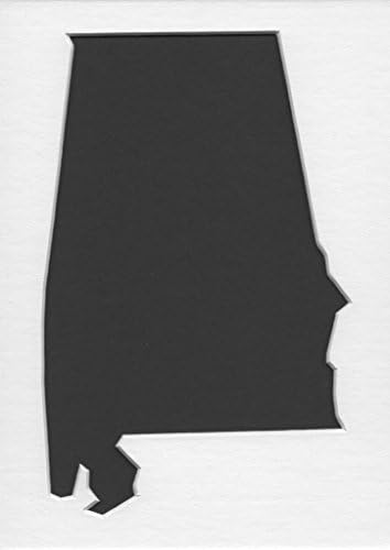 4 Katlı Mat Tahtadan Yapılmış 8x8 Kare Alabama Eyalet Şablonu