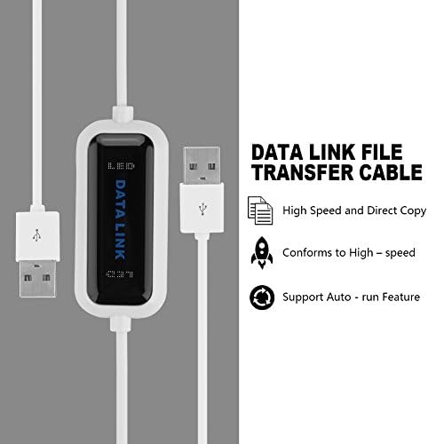 LLMY USB2. 0 Yüksek Hızlı Pc'den Pc'ye Veri Dosya Aktarım Kablosu 2 Bilgisayar Arasında Doğrudan Kopyalama