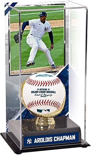 Aroldis Chapman New York Yankees Görüntü ile Yüceltilmiş Beyzbol Vitrini - Beyzbol Serbest Duran Vitrinler