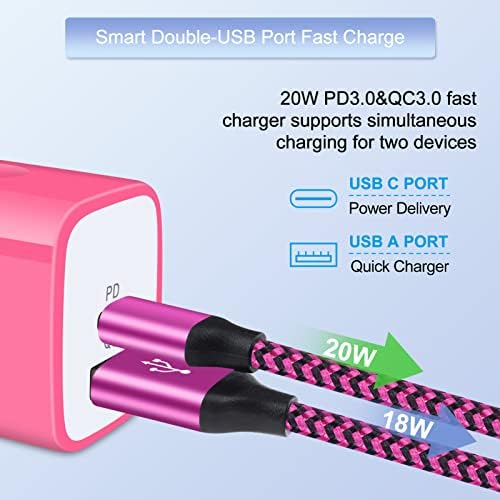 USB Tipi C Duvar Şarj, 20 W PD Güç Teslimat + Hızlı Şarj Şarj Blok Küp Tuğla için iPhone 13/13 Mini / 13 Pro / 13 Pro Max /