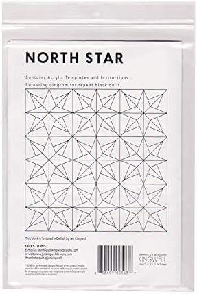 Kuzey Yıldızı Tempters Akrilik Şablon Seti Jen Kingwell 9 Blok