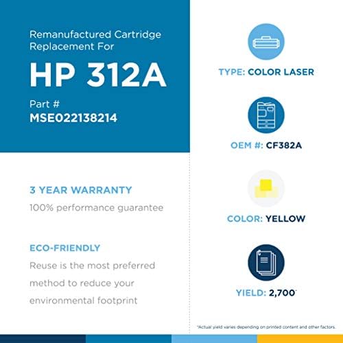 MSE Marka Yeniden Üretilmiş Toner Kartuşu HP yedek malzemesi CF382A (HP 312A) | Sarı