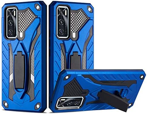 Hicaseer Kapak için Vivo V20 SE, 2 in 1 Daralan Kickstand Hibrid Kapak Çift Katmanlı Sert PC ile Yumuşak TPU Tampon Darbeye