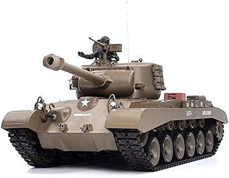 BZLDLLL 1: 16 ABD Pershing M26 uzaktan kumandalı tank Elektrikli Çocuk Oyuncak Araba Askeri Modeli Duman Başlatılabilir RC