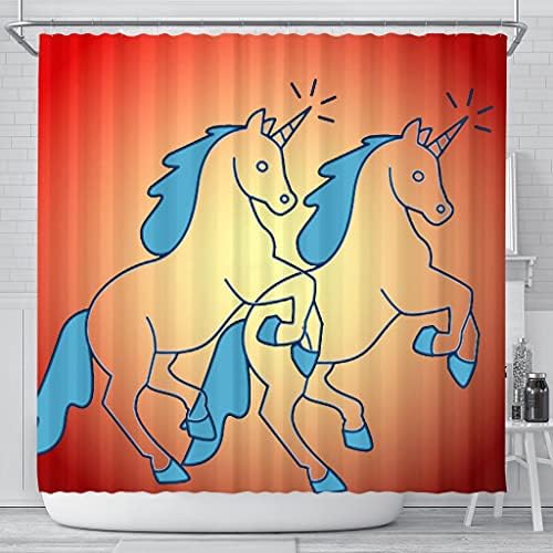 Pawlice Unicorn Yıldız Baskı Duş Perdesi