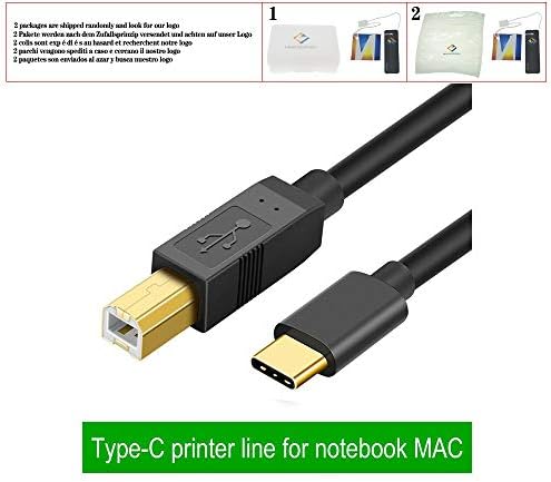 C tipi Erkek Konnektör USB 2.0 B Tipi Erkek Veri Kablosu Adaptörü için Cep Telefonu Yazıcı sabit Disk Dosya Transferi Hızlı
