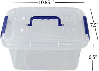 Morcte 5 L Plastik Şeffaf Kapaklı Saklama Kutusu, 6'lı Paket, F
