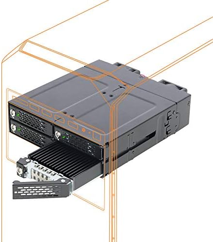 ICY DOCK 4 x M. 2 NVMe SSD PCIe 4.0 Mobil raf muhafazası için 5.25 Bay (4 x OCuLink) / ToughArmor MB720M2K-B V2