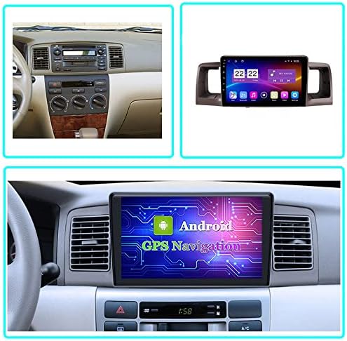KNHG Android Araba Stereo ile Uyumlu Oyuncak-OTA Corolla 2001 2002 2003 2 Din Radyo GPS Navigasyon IPS Dokunmatik Ekran Multimedya
