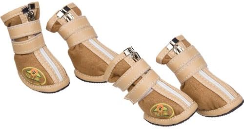 PET YAŞAM 'Ruff Süet' Yüksek Ayak Bileği Desteği Dayanıklı Kauçuk Kavrama Pet Köpek Ayakkabı Sneakers Boots Patik, X-Küçük,