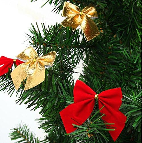 Oxeanus Noel Mini Sevimli Ağacı / Düğün / Parti Ilmek Şekli Asılı Süslemeleri (Kırmızı (12 adet))